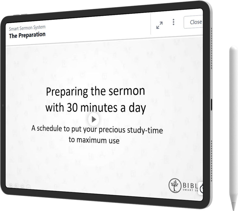 The Smart Sermon System course on a tablet