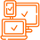 Verschillende devices met vinkjes die de gebruikersvriendelijkheid en het gemak illustreren