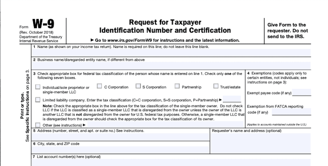 W9FormTemplate | Fill Out, Print, And File